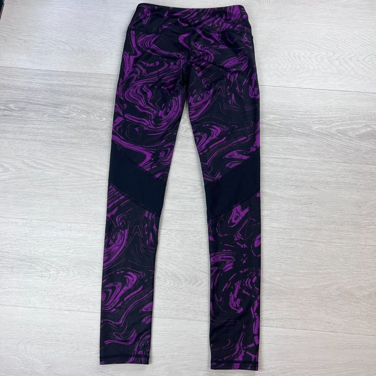 Reebok Womens Purple & Black Activewear Tights Size XS