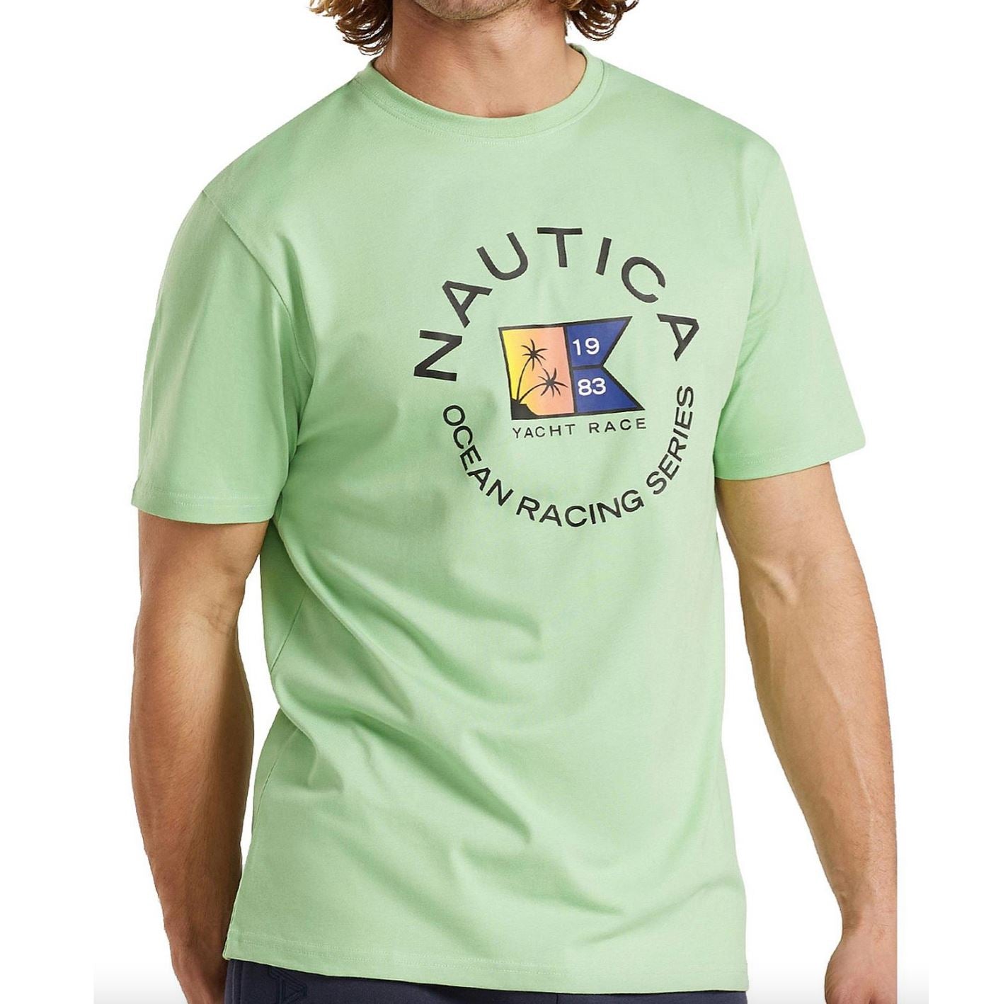 Nautica Ocean Racing Series Mens Green T-Shirt Size Large (New)