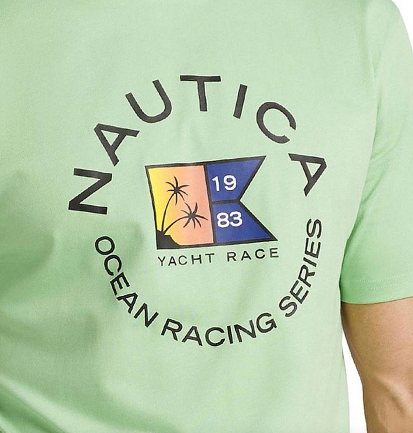 Nautica Ocean Racing Series Mens Green T-Shirt Size Large (New)