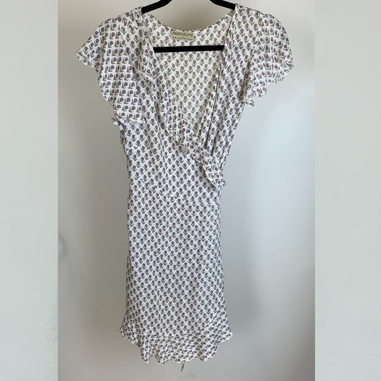 Tree of Life Womens Light Summery Rayon Short Dress Size L