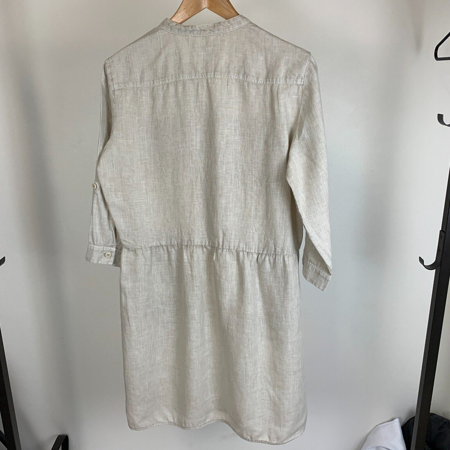 Marc O'Polo Womens Linen Beige Shirt Dress Size 38 / 8 AU