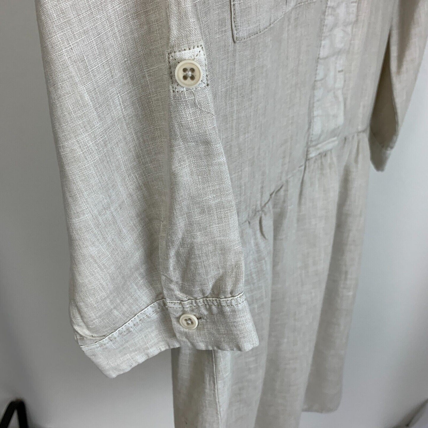 Marc O'Polo Womens Linen Beige Shirt Dress Size 38 / 8 AU