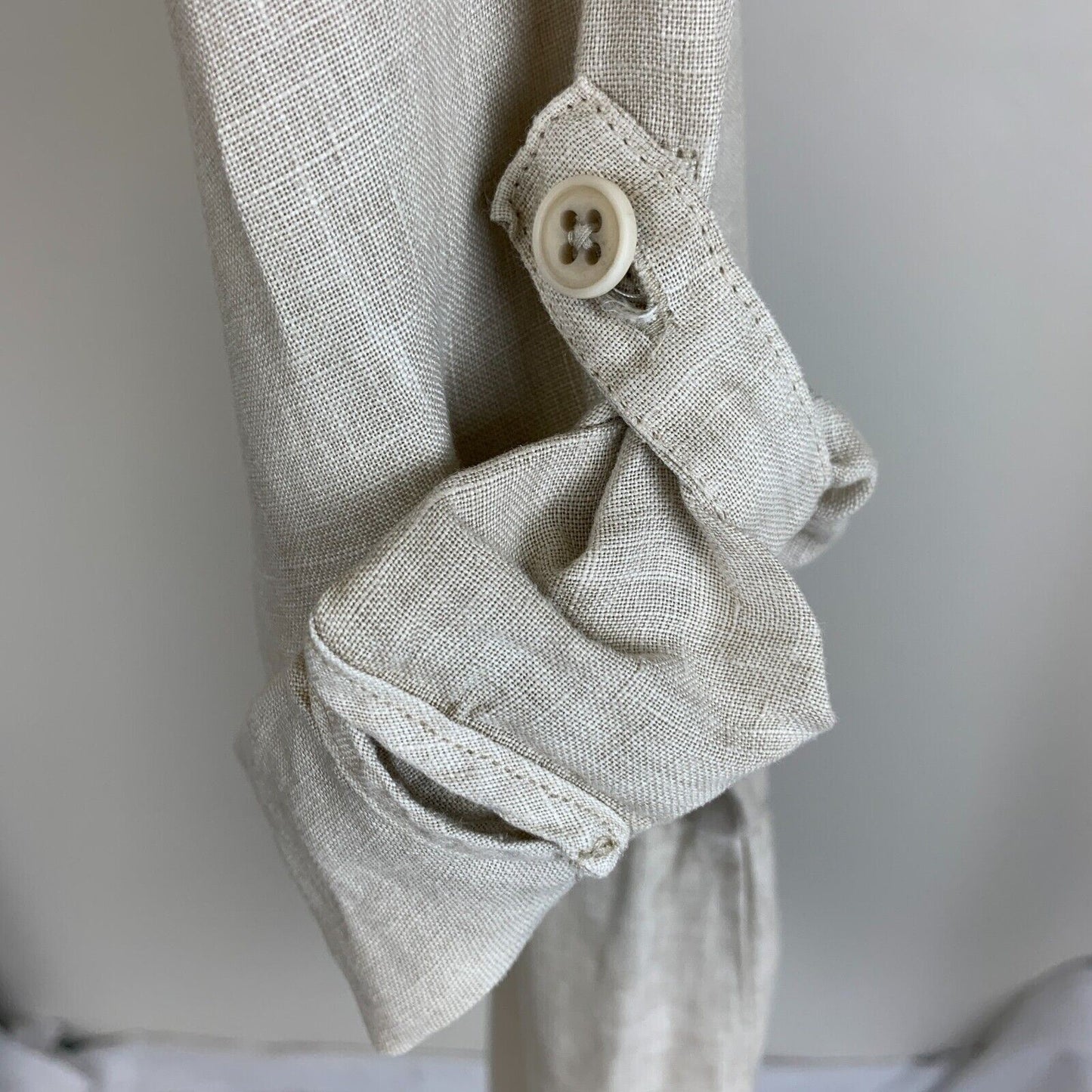 Marc O'Polo Womens Linen Beige Shirt Dress Size 38 / 8 AU
