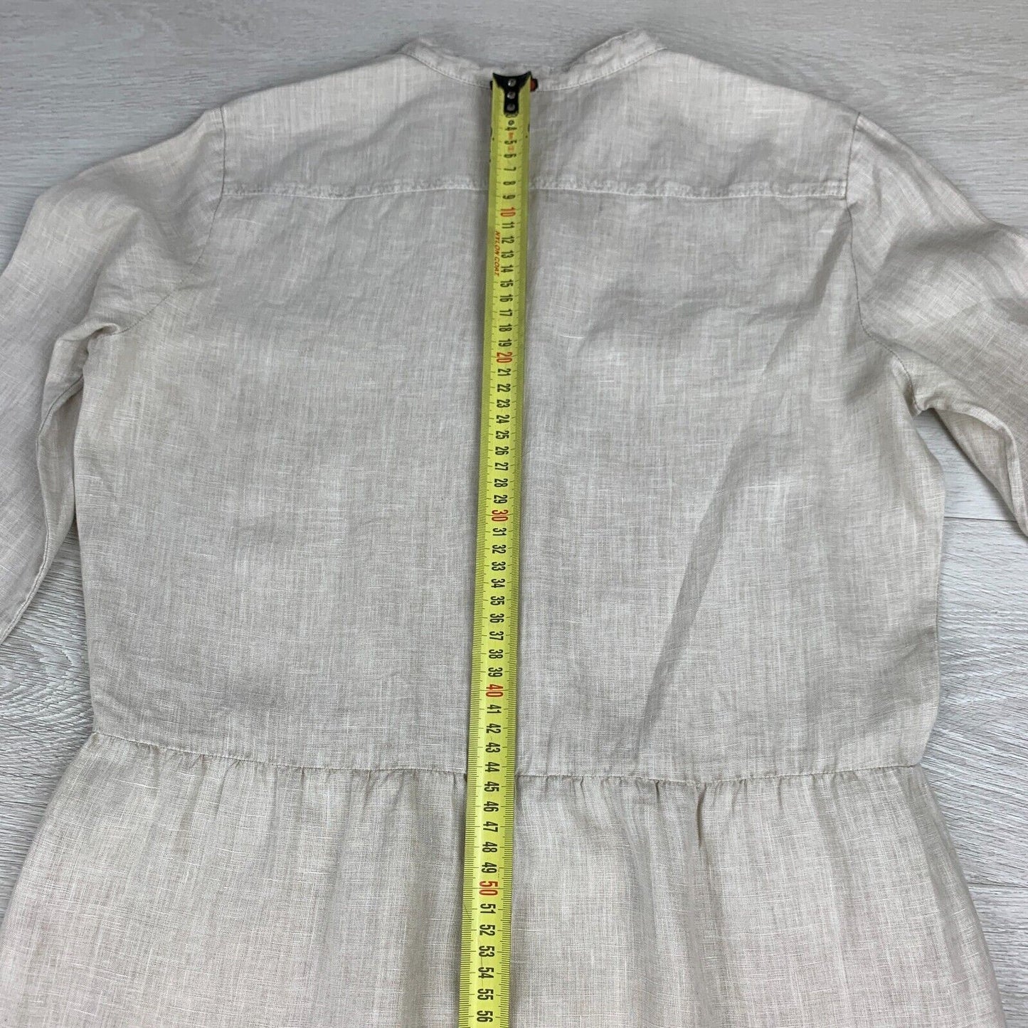 Marc O'Polo Womens Linen Beige Shirt Dress Size 38 / 8 AU