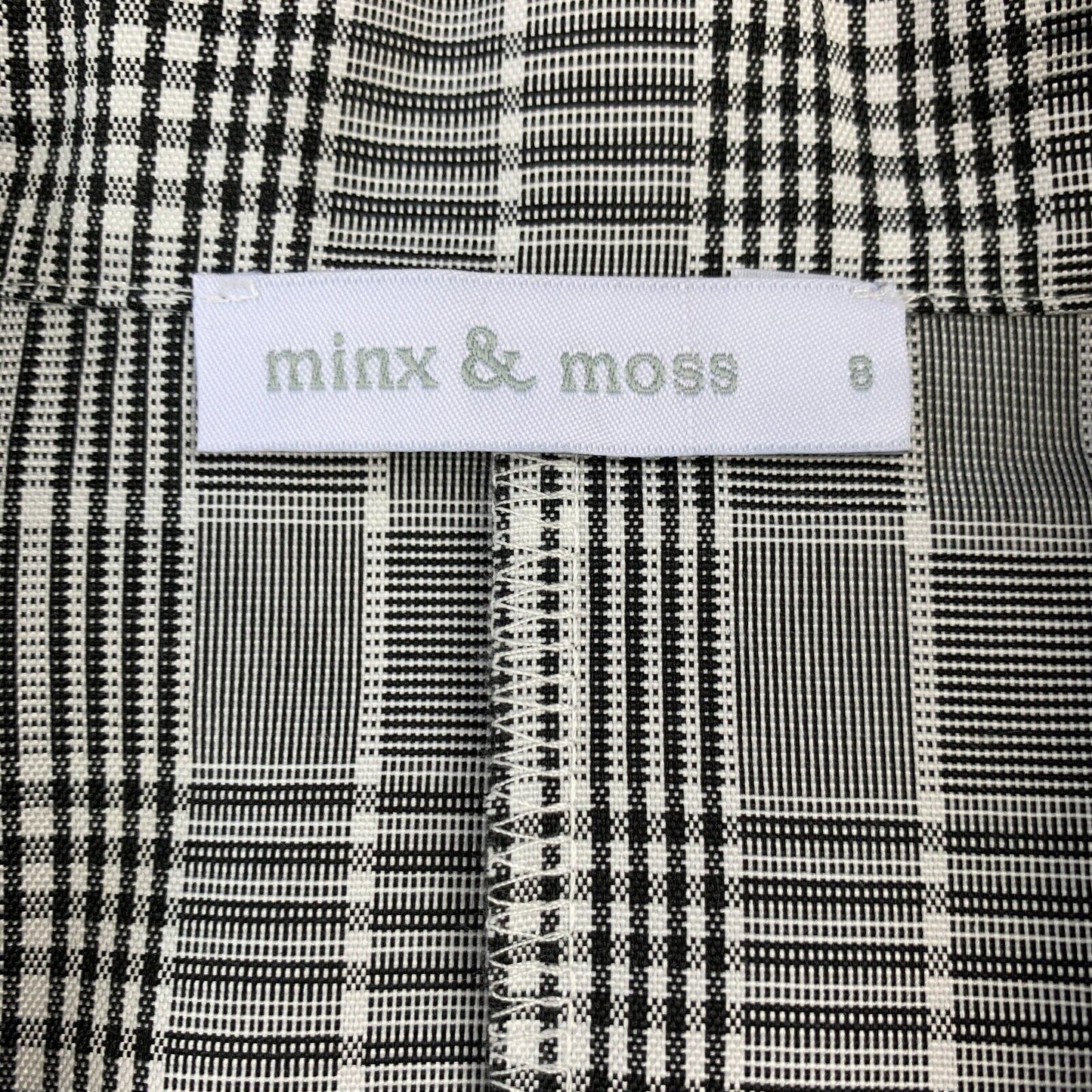 Minx & Moss Womens 2 Button Plaid Blazer Size 8