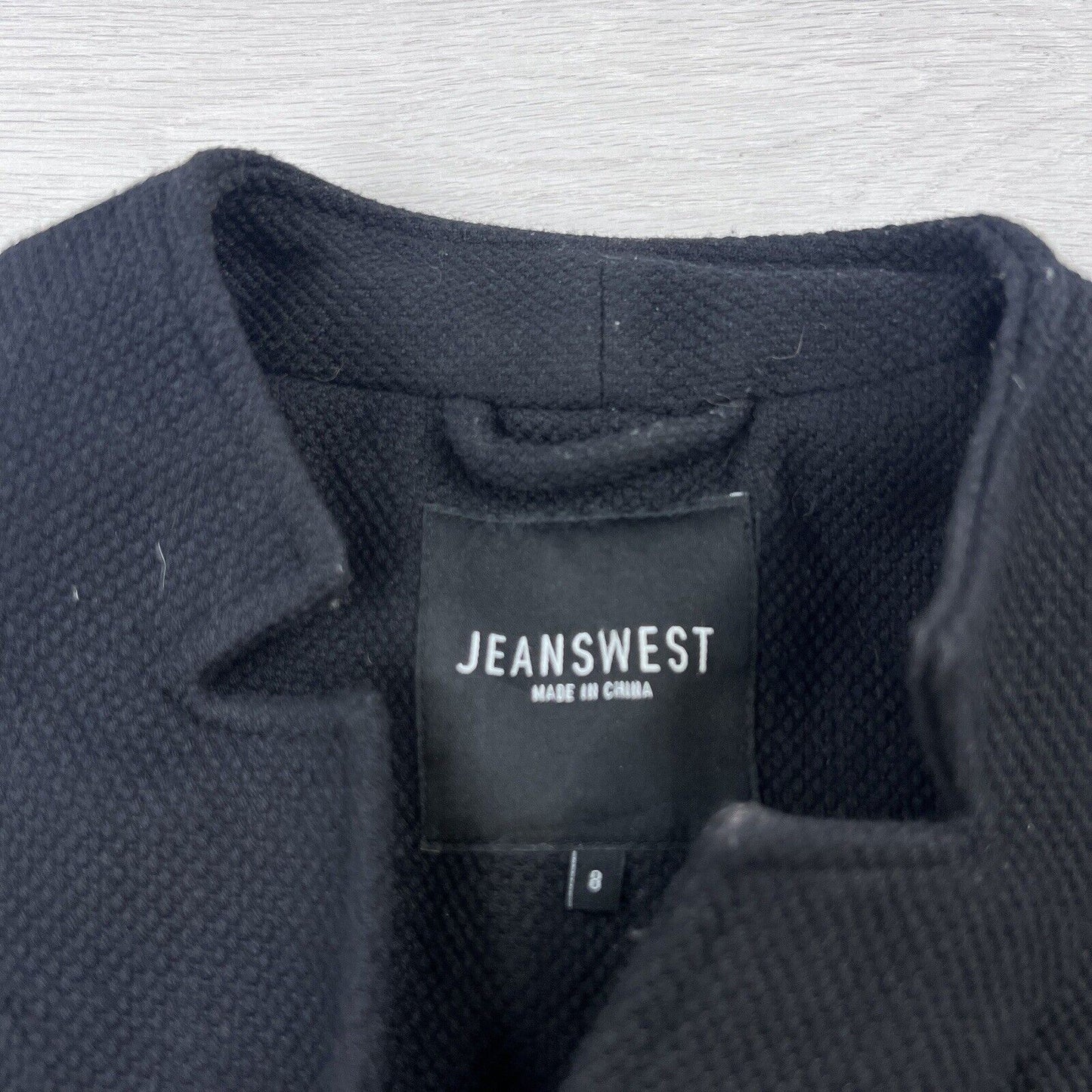 Jeanswest Womens Black Overcoat Size 8