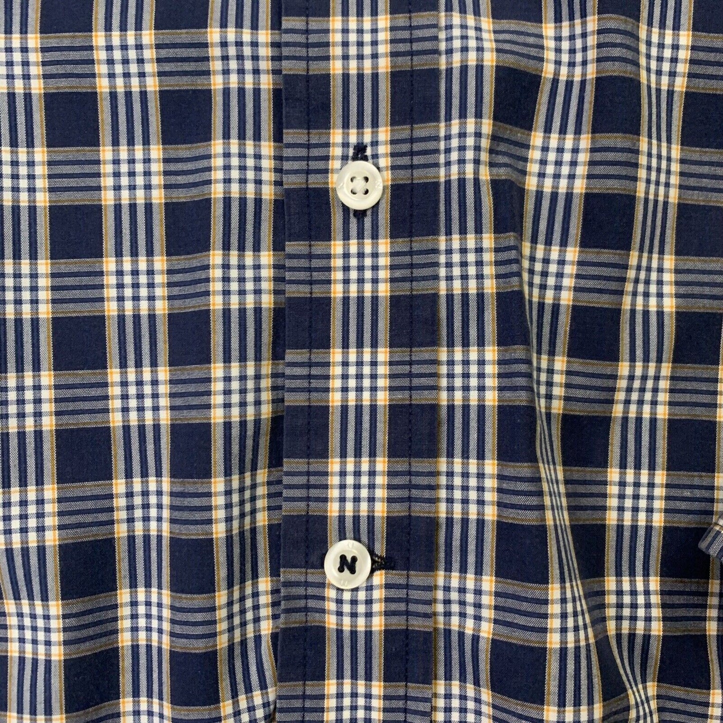 Nautica Mens Long Sleeve Button Up Shirt Size Large Plaid Design