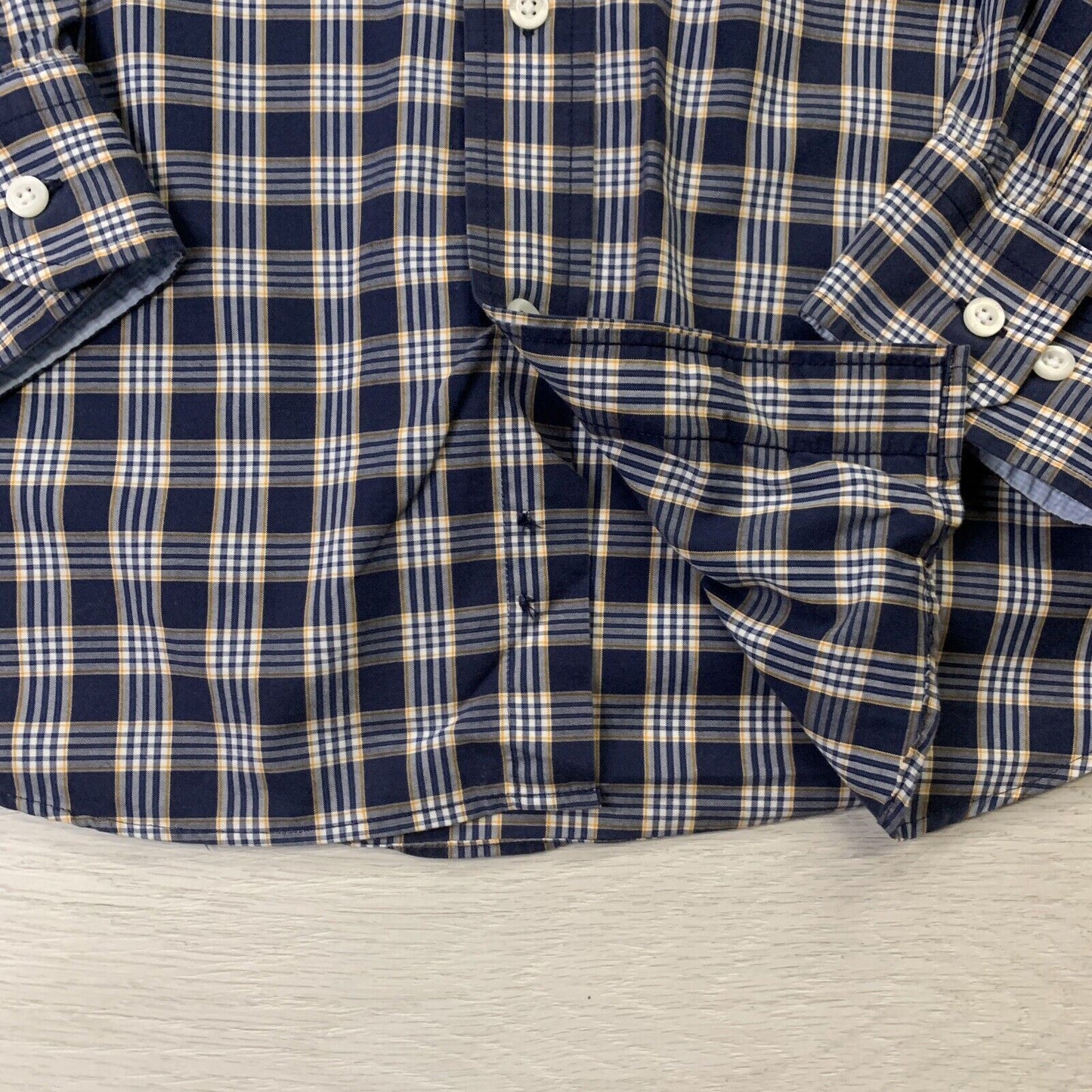 Nautica Mens Long Sleeve Button Up Shirt Size Large Plaid Design