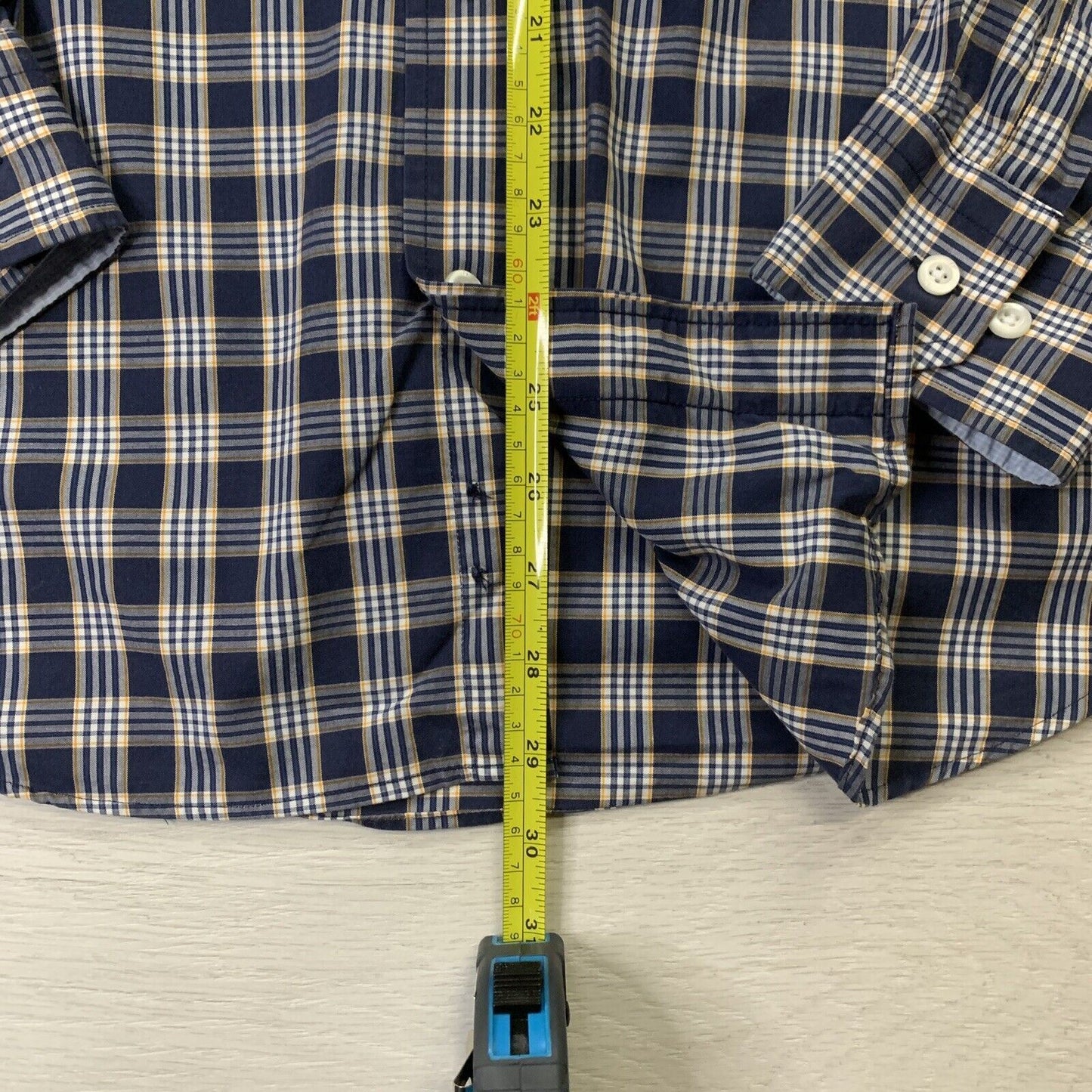 Nautica Mens Long Sleeve Button Up Shirt Size Large Plaid Design