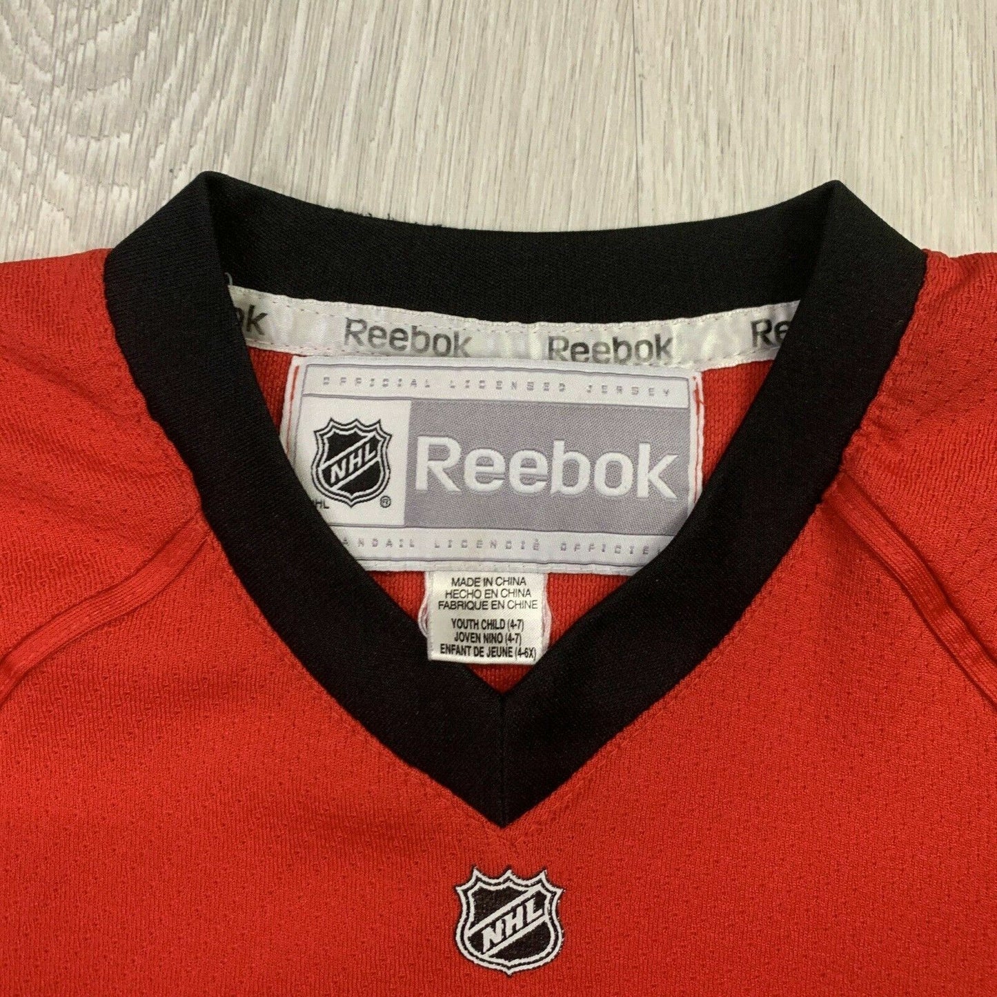 Reebok Ottawa Senators NHL Ice Hockey Jersey Kids Size 4-7 Years