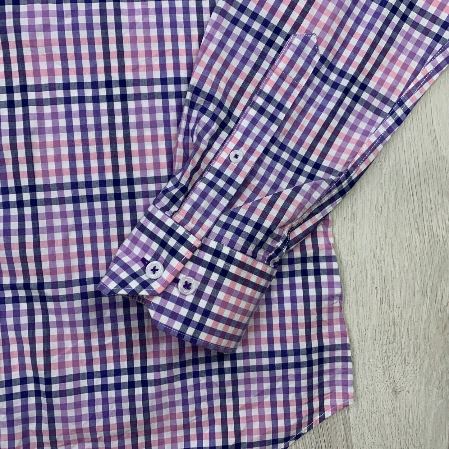 Charles Tyrwhitt Mens Checkered Long Sleeve Button Up Shirt Size 16.5 / 42