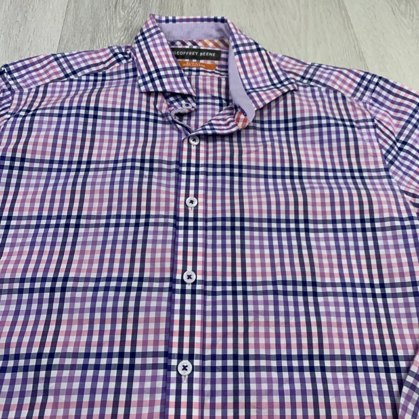 Charles Tyrwhitt Mens Checkered Long Sleeve Button Up Shirt Size 16.5 / 42