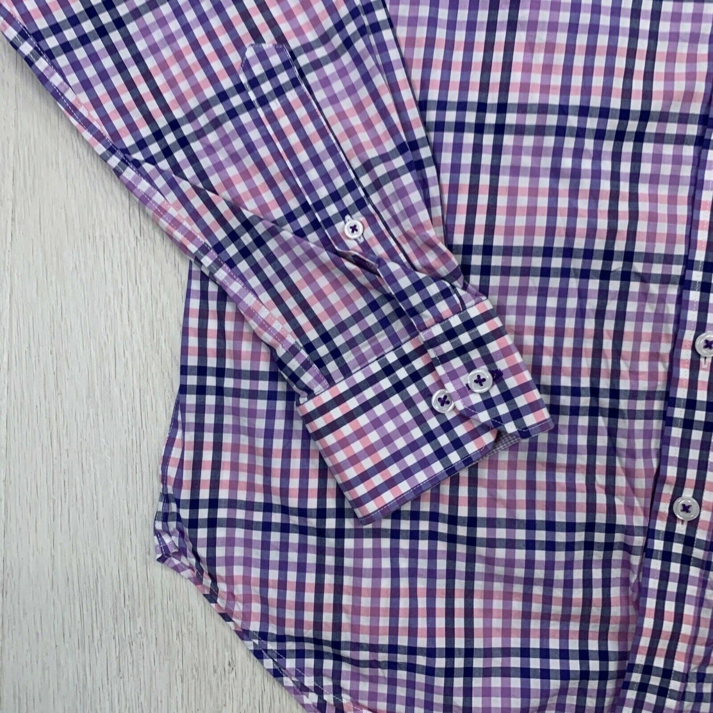 Charles Tyrwhitt Mens Checkered Long Sleeve Button Up Shirt Size 16.5 / 42