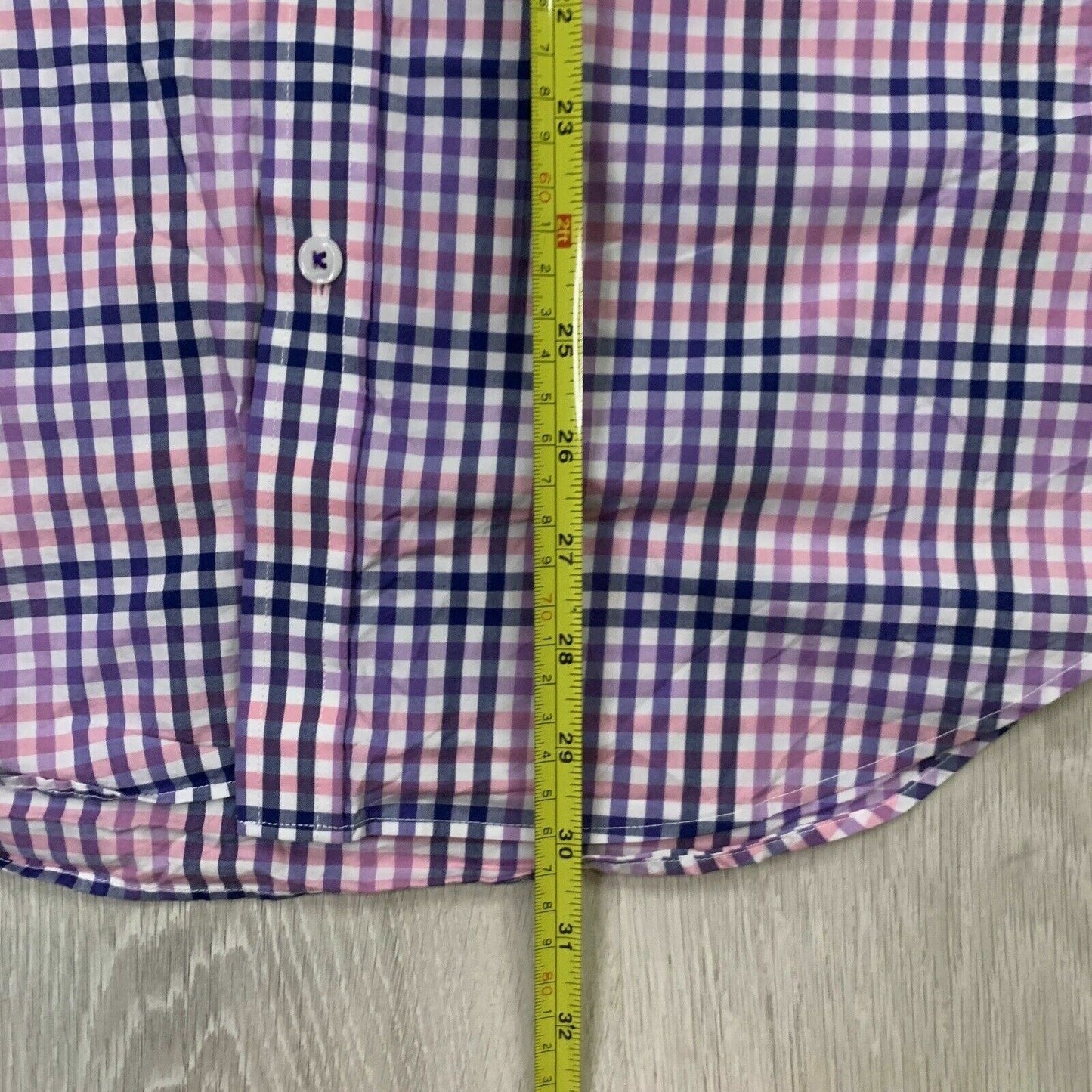 Charles Tyrwhitt Mens Checkered Long Sleeve Button Up Shirt Size 16.5 / 42
