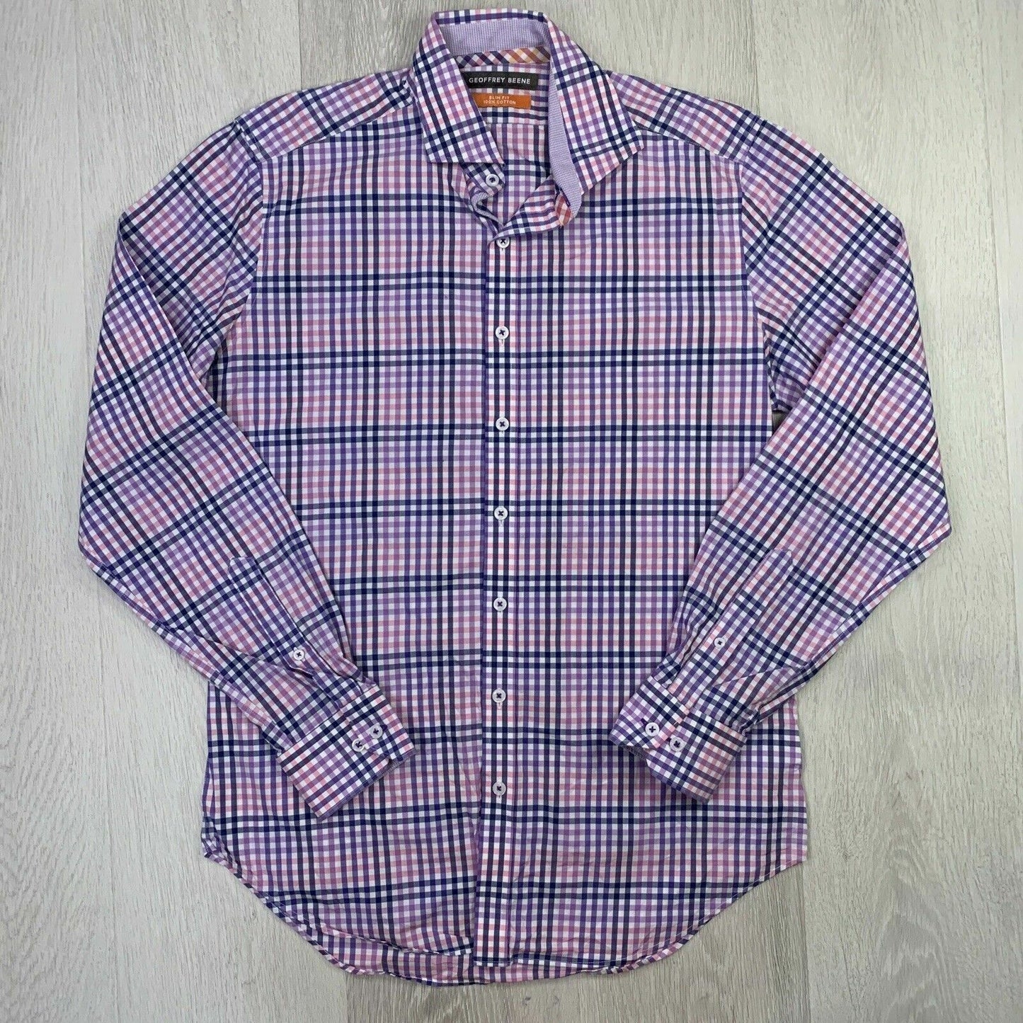 Charles Tyrwhitt Mens Checkered Long Sleeve Button Up Shirt Size 16.5 / 42