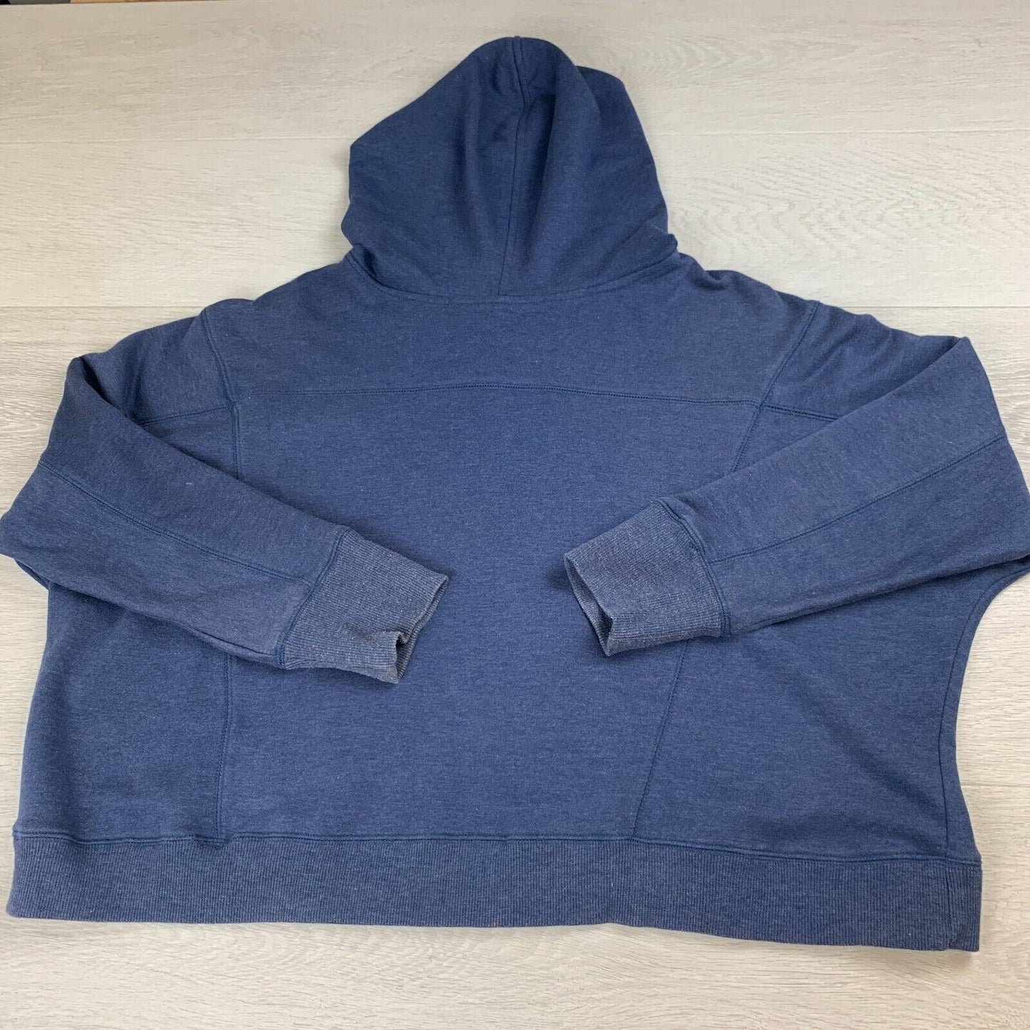 L.M.A Womens Cropped Oversized Full Zip Navy Hoodie Size Small