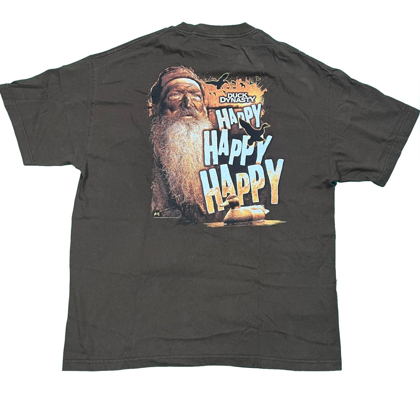 Duck Dynasty Happy Happy Happy Mens Brown T-Shirt Size XL