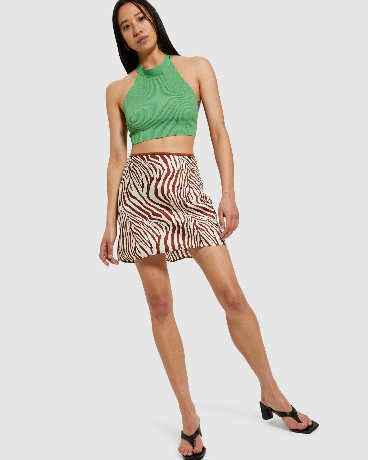 Alice in The Eve Slip Zebra Print Mini Skirt Size XS (New)