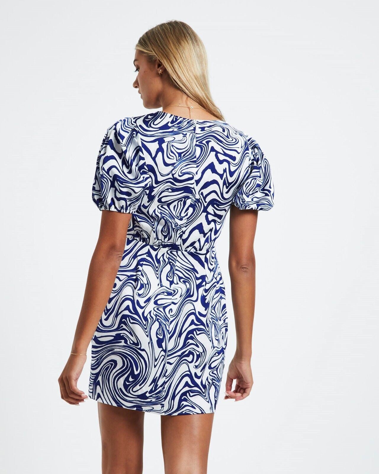Alice In The Eve Swirl Print Puff Sleeve Womens Dress Size XS (New)
