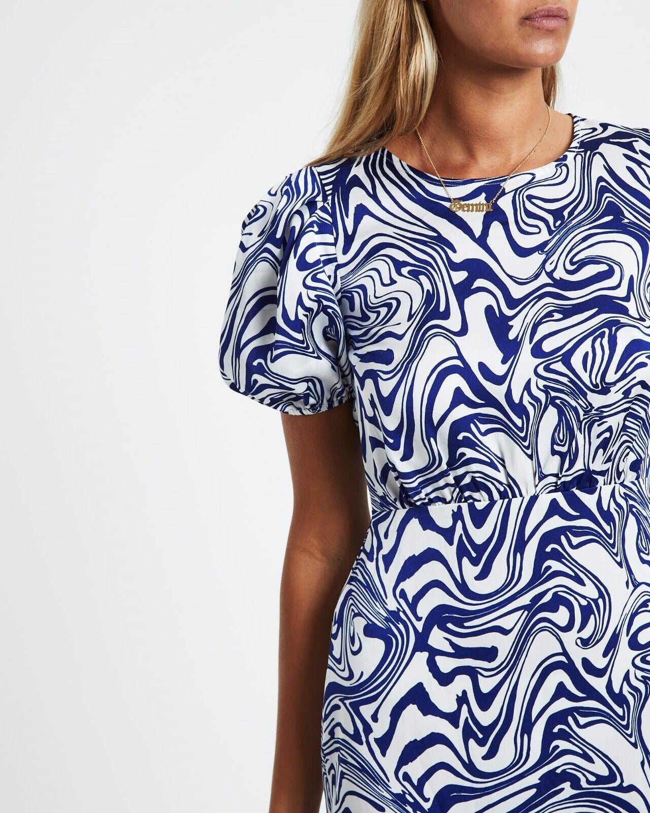Alice In The Eve Swirl Print Puff Sleeve Womens Dress Size XS (New)