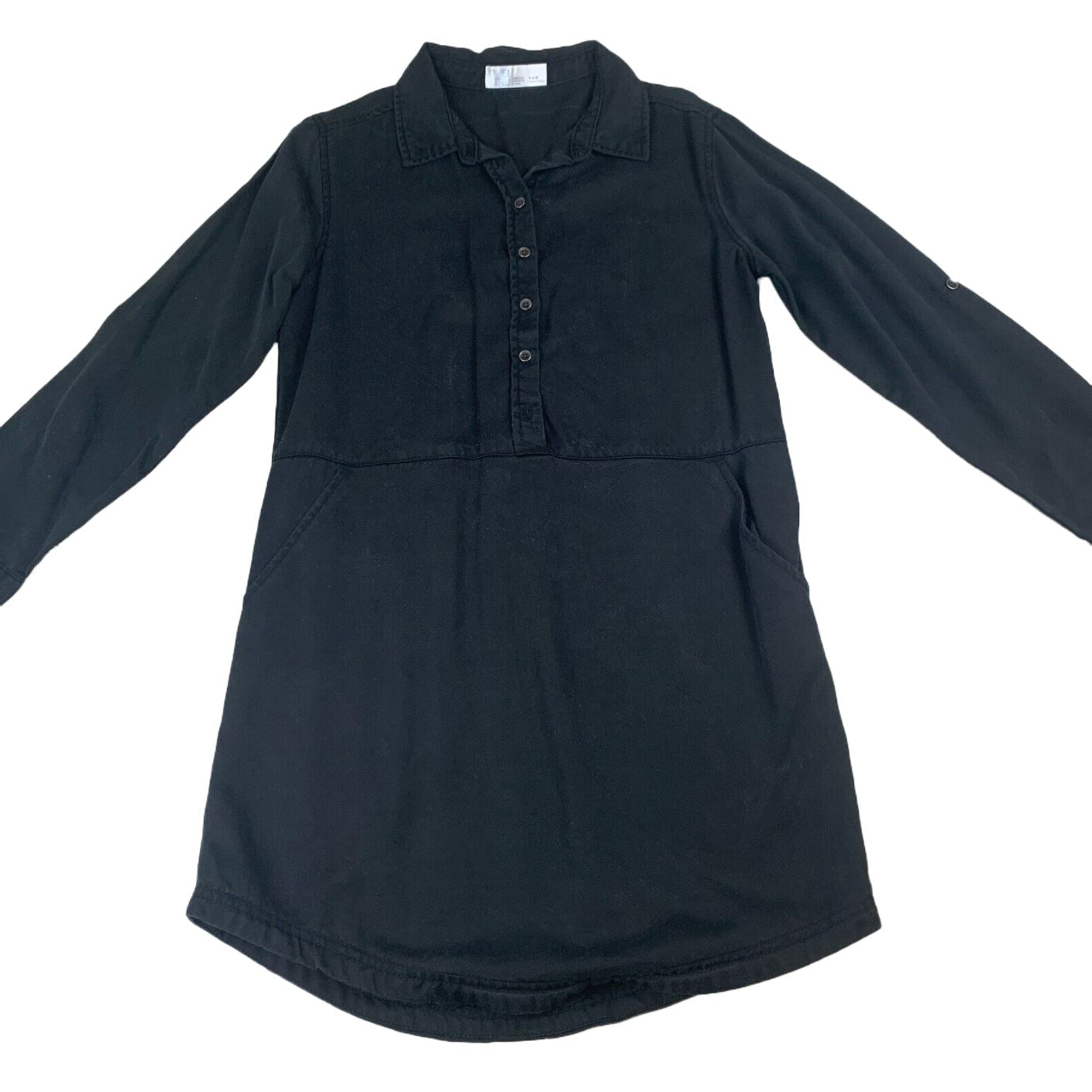 Time and Tru Womens Black Sleeve Top Size Small