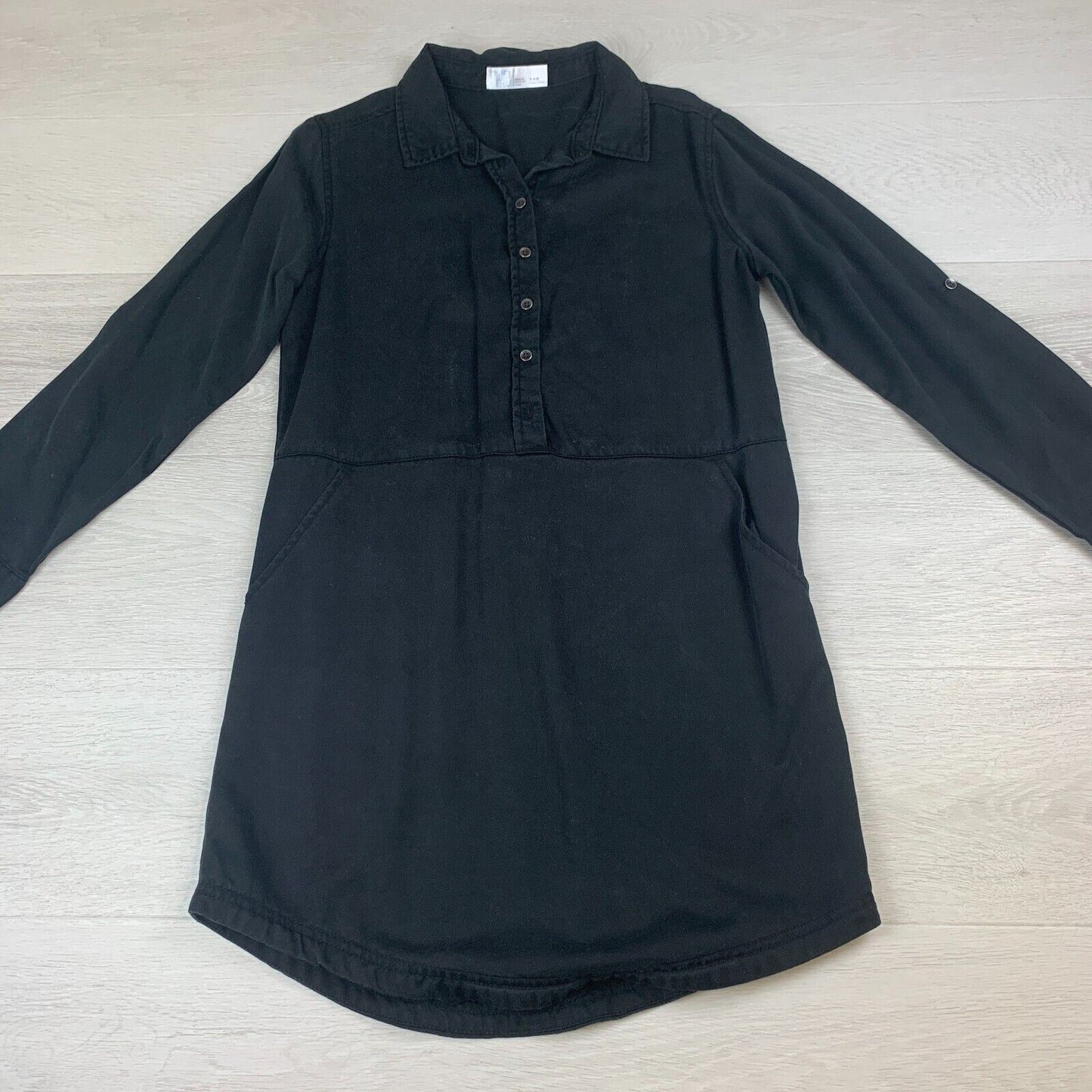 Time and Tru Womens Black Sleeve Top Size Small