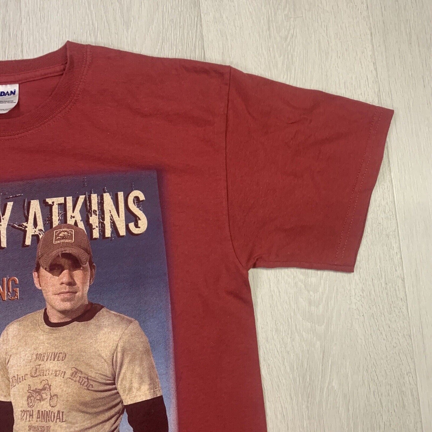 Rodney Atkins Country Music Tour 2007/08 Mens Red T-Shirt Size Medium