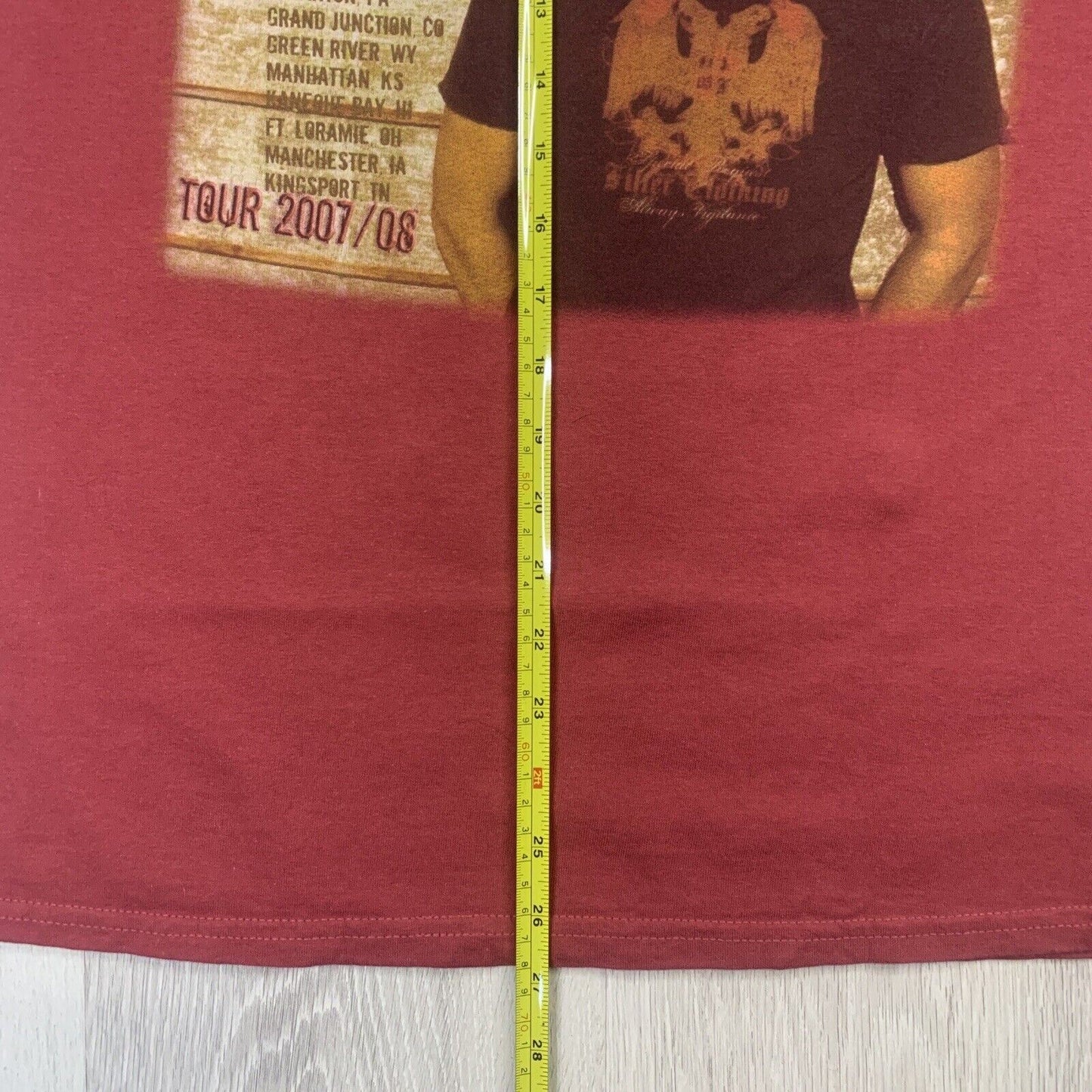 Rodney Atkins Country Music Tour 2007/08 Mens Red T-Shirt Size Medium
