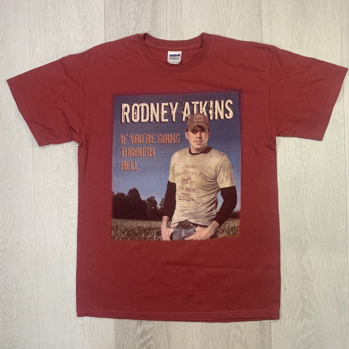 Rodney Atkins Country Music Tour 2007/08 Mens Red T-Shirt Size Medium