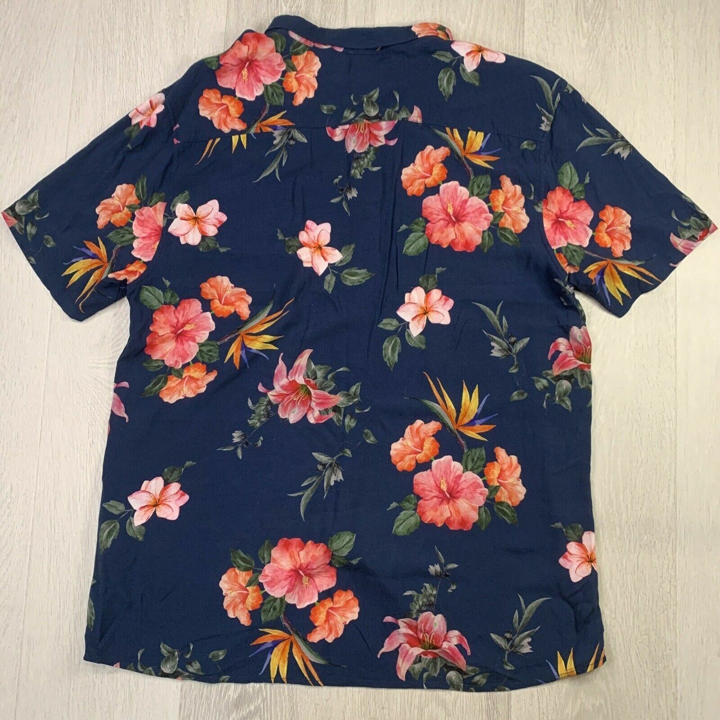 Skylark Mens Casual Button Up Short Sleeve Shirt Size Large