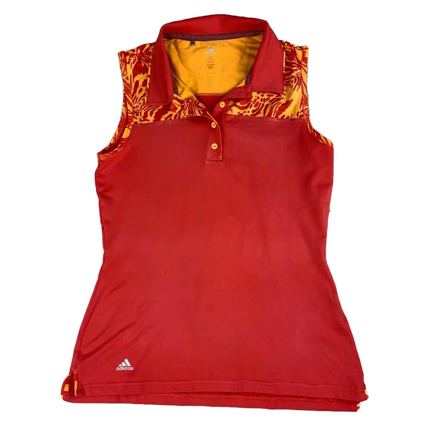 adidas Women's Collared Red Golf Tank Top Singlet Size XS