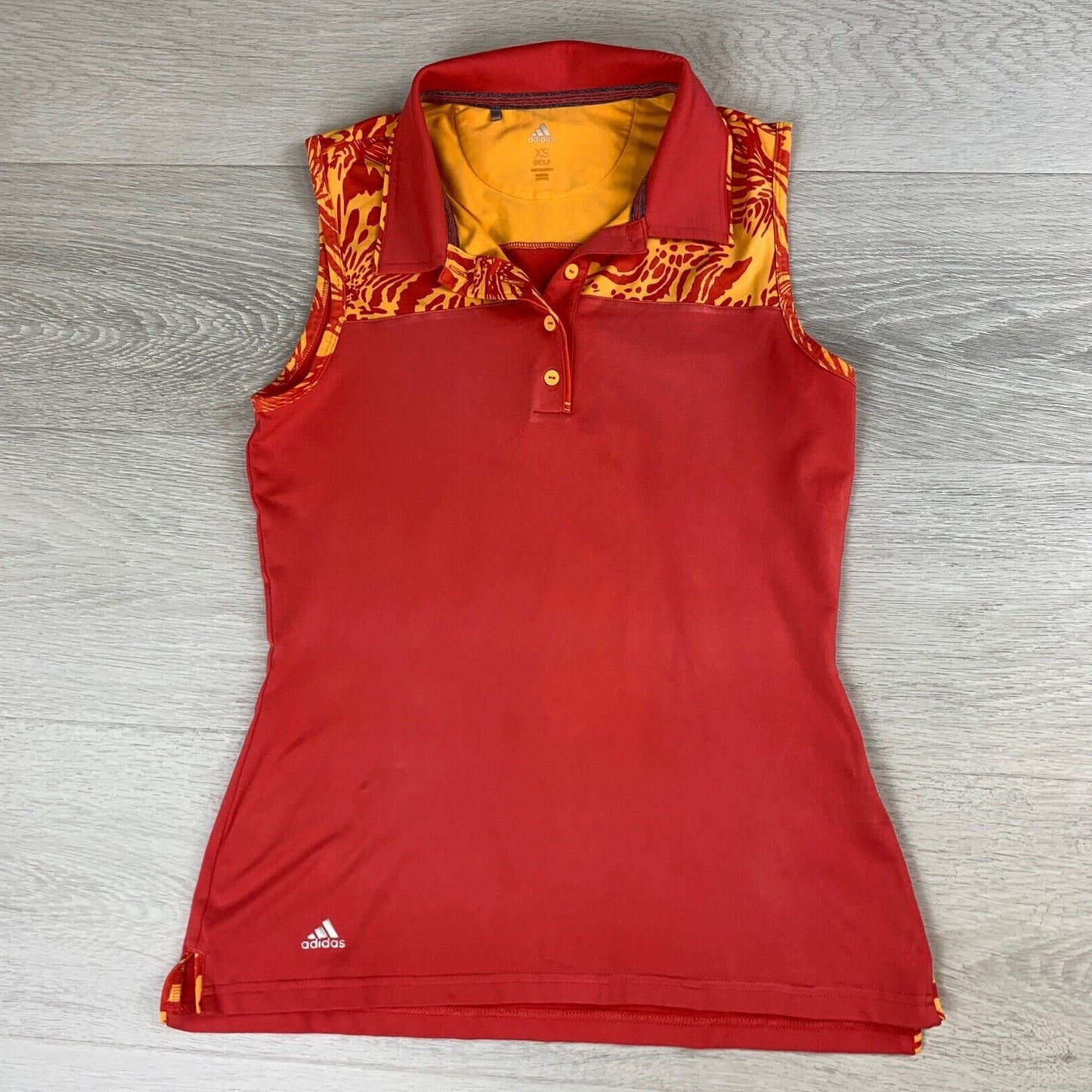 adidas Women's Collared Red Golf Tank Top Singlet Size XS