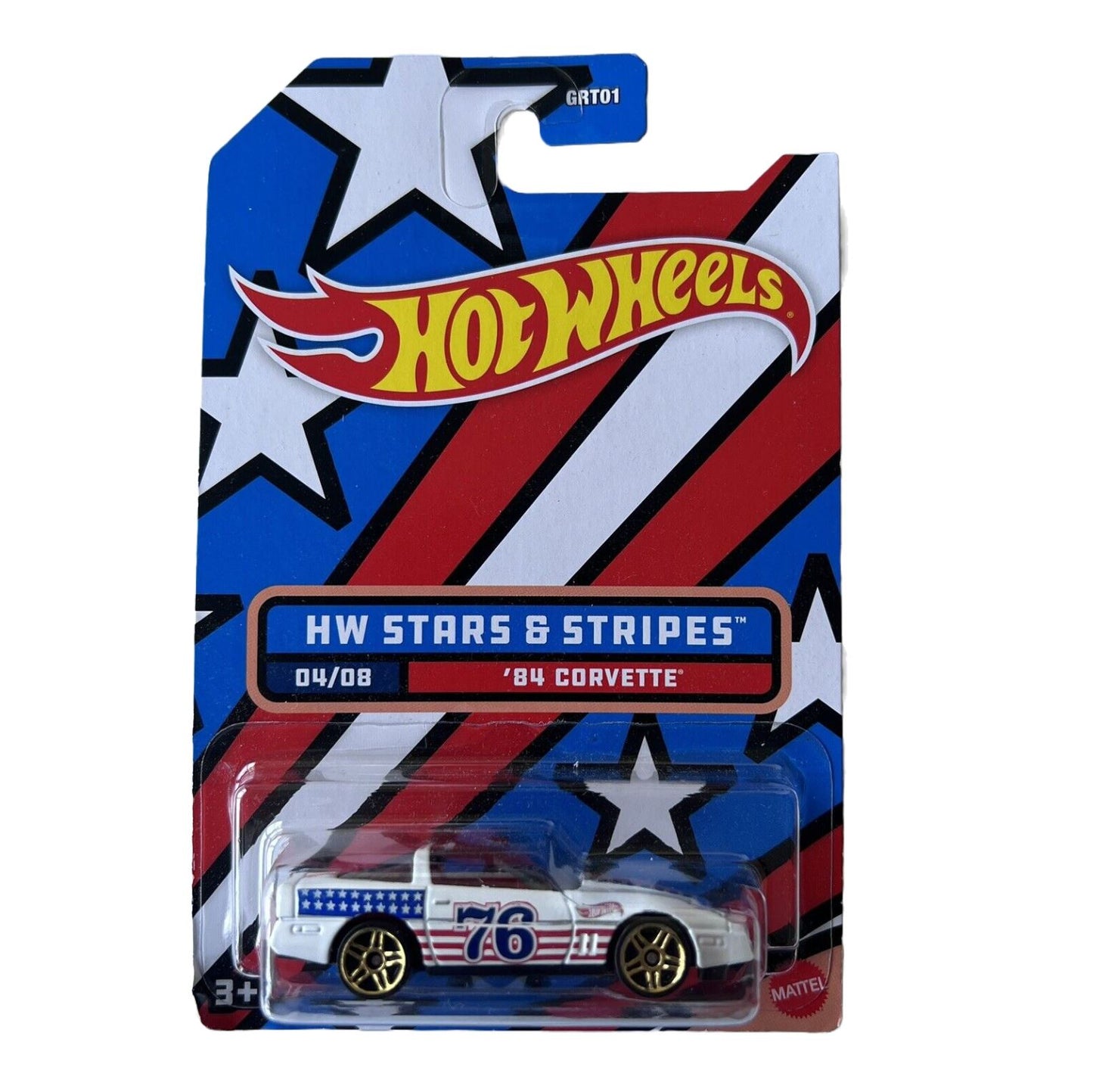 Hot Wheels: HW Stars & Stripes 84 Corvette 04/08 Die Cast Model Car
