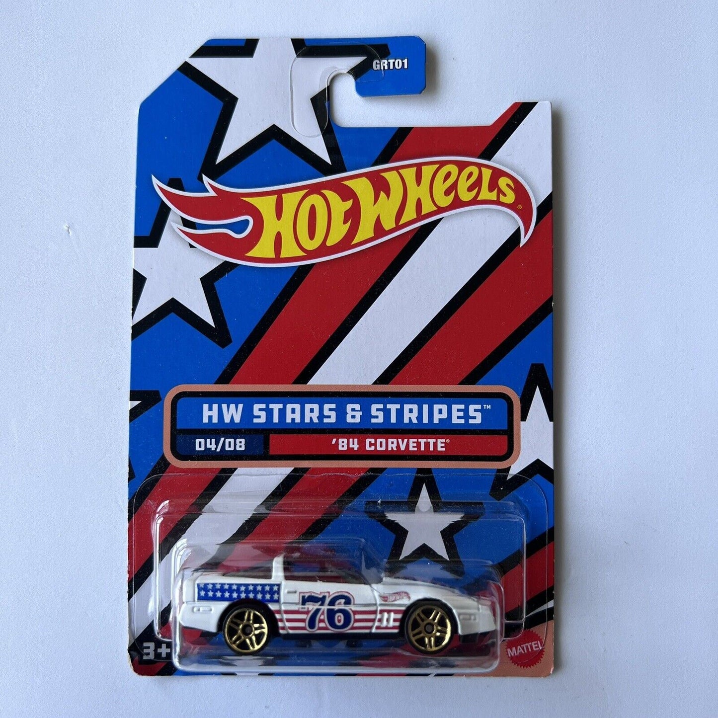 Hot Wheels: HW Stars & Stripes 84 Corvette 04/08 Die Cast Model Car