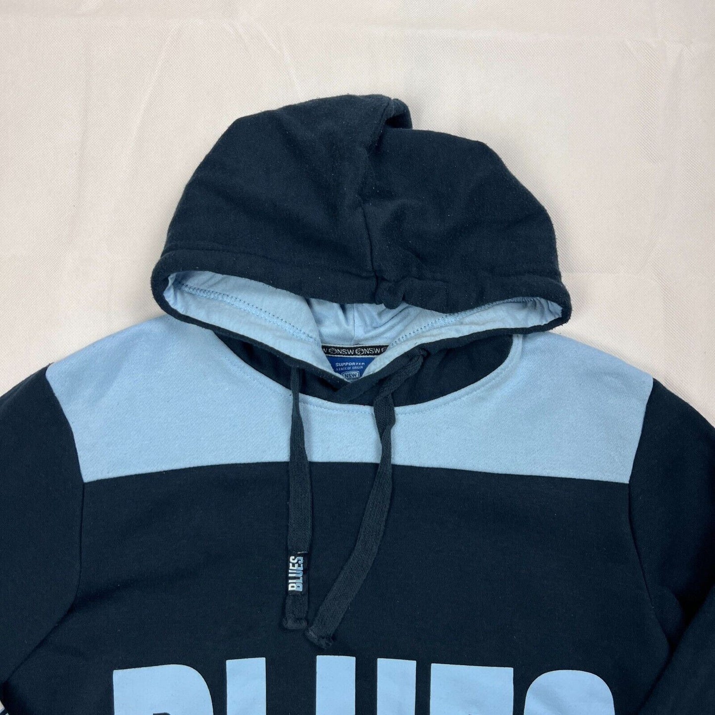 NSW Blues State of Origin Boys Pullover Hoodie Size 16 Years