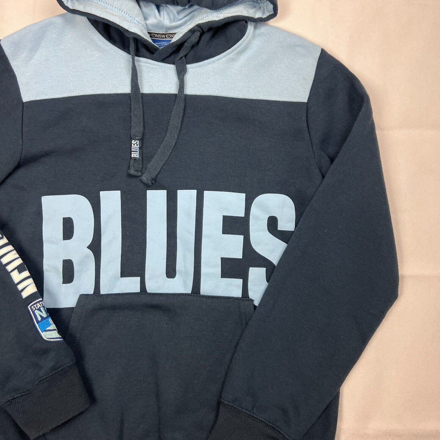 NSW Blues State of Origin Boys Pullover Hoodie Size 16 Years