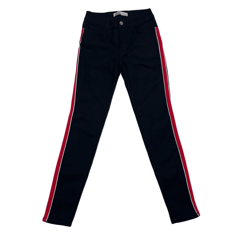 Zara Womens Black Jeans With Red Taping Size 4 US