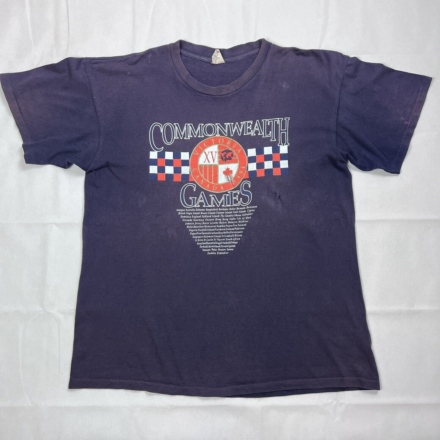 Vintage Commonwealth Games Victoria Canada 1994 Mens T-Shirt Size XL