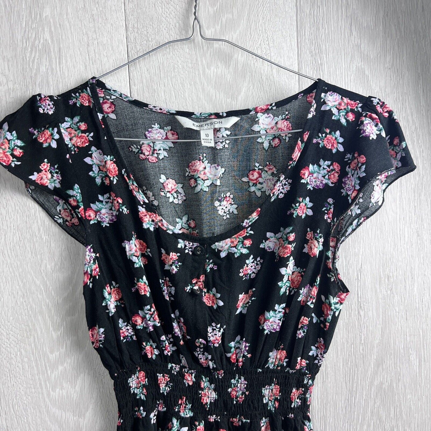 Emerson Womens Black Summer Dress Size 10