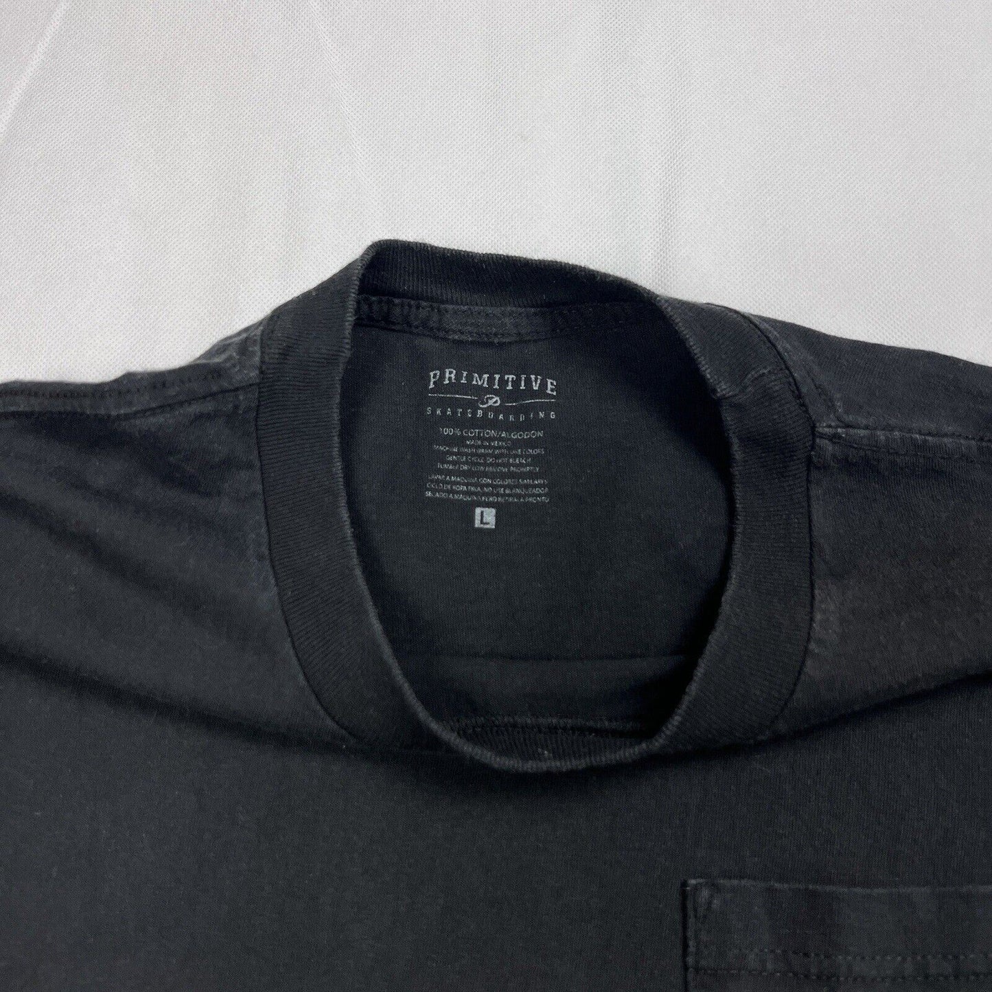 Primitive Skateboarding Mens Black T-Shirt Size Large