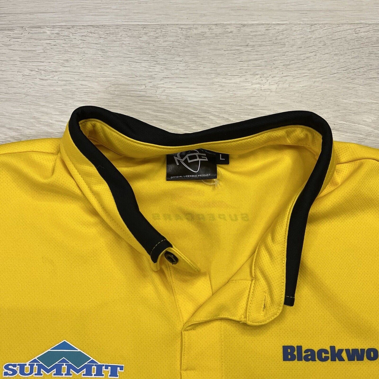MDG V8 Supercars Mens Yellow Polo Shirt Size Large