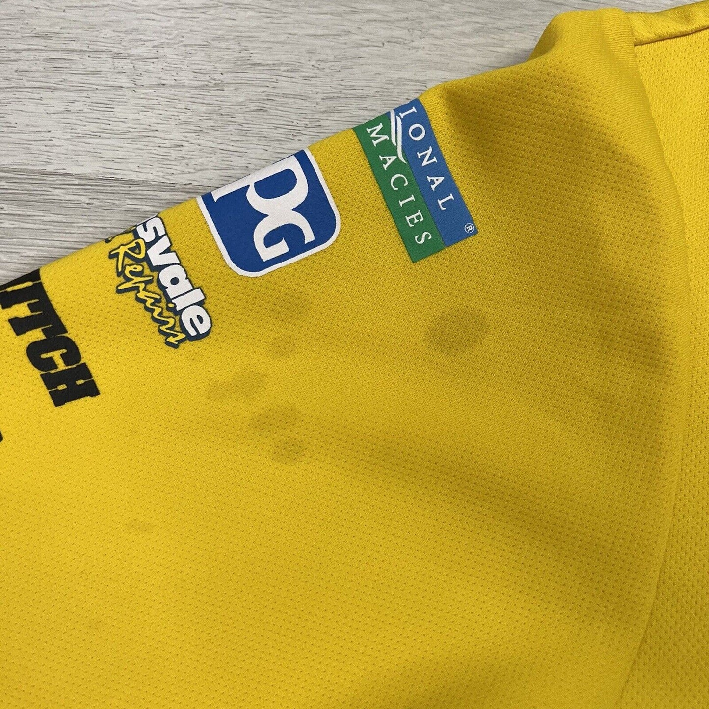 MDG V8 Supercars Mens Yellow Polo Shirt Size Large
