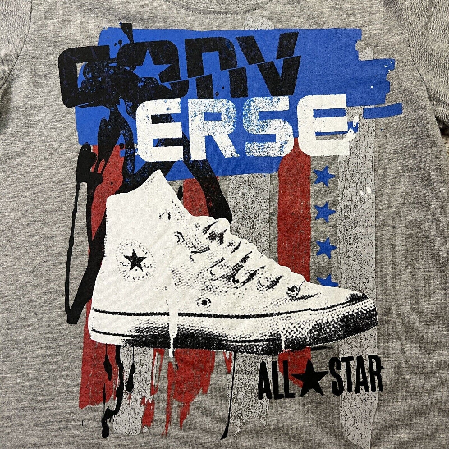 Converse All Star Kids Grey T-Shirt Size 3-4 Years