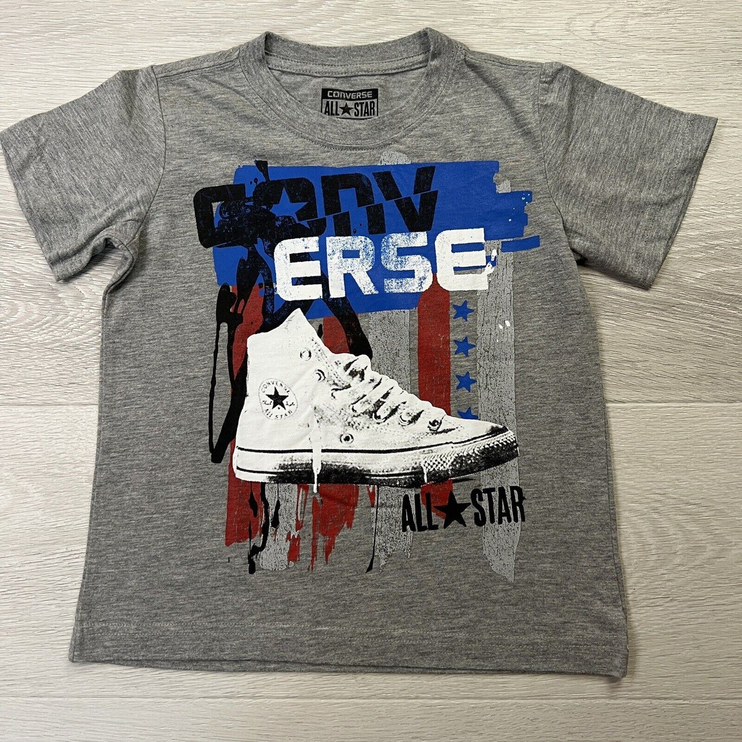 Converse All Star Kids Grey T-Shirt Size 3-4 Years
