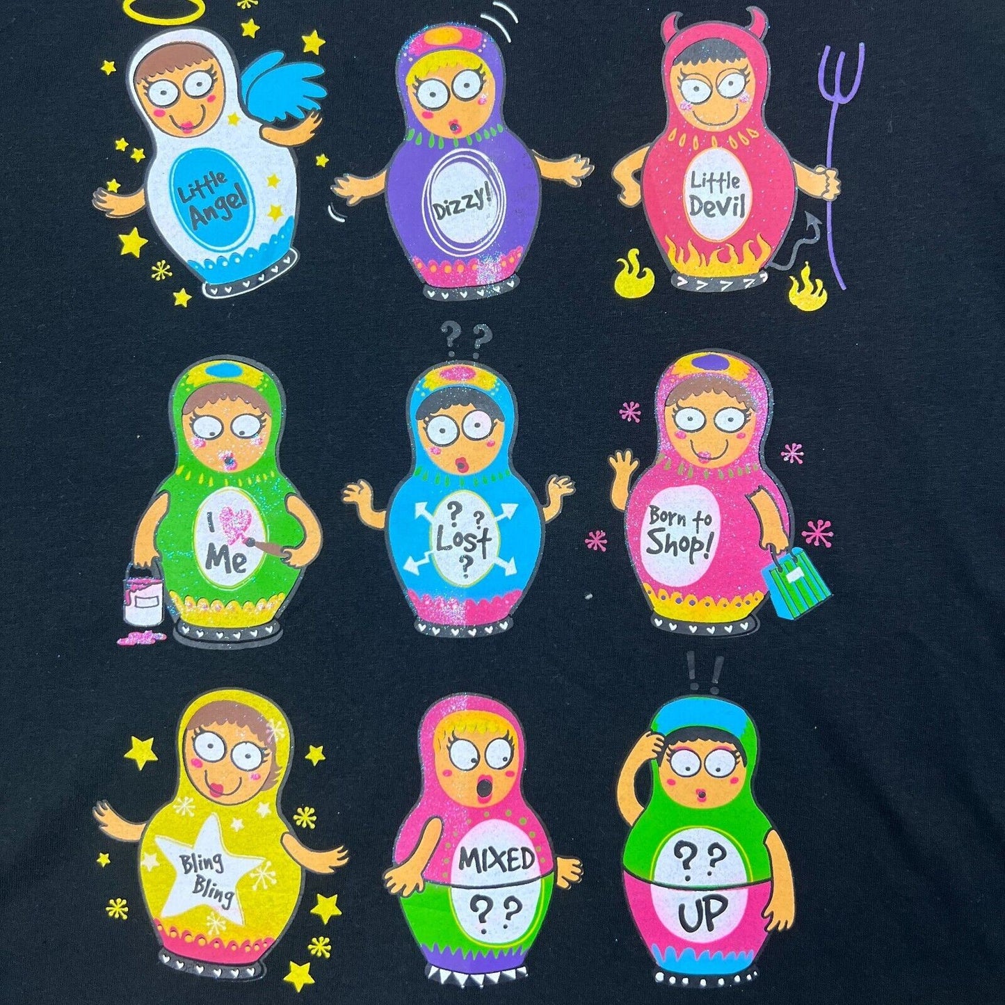 Babooshka Babes Womens Black T-Shirt Size Medium (new)