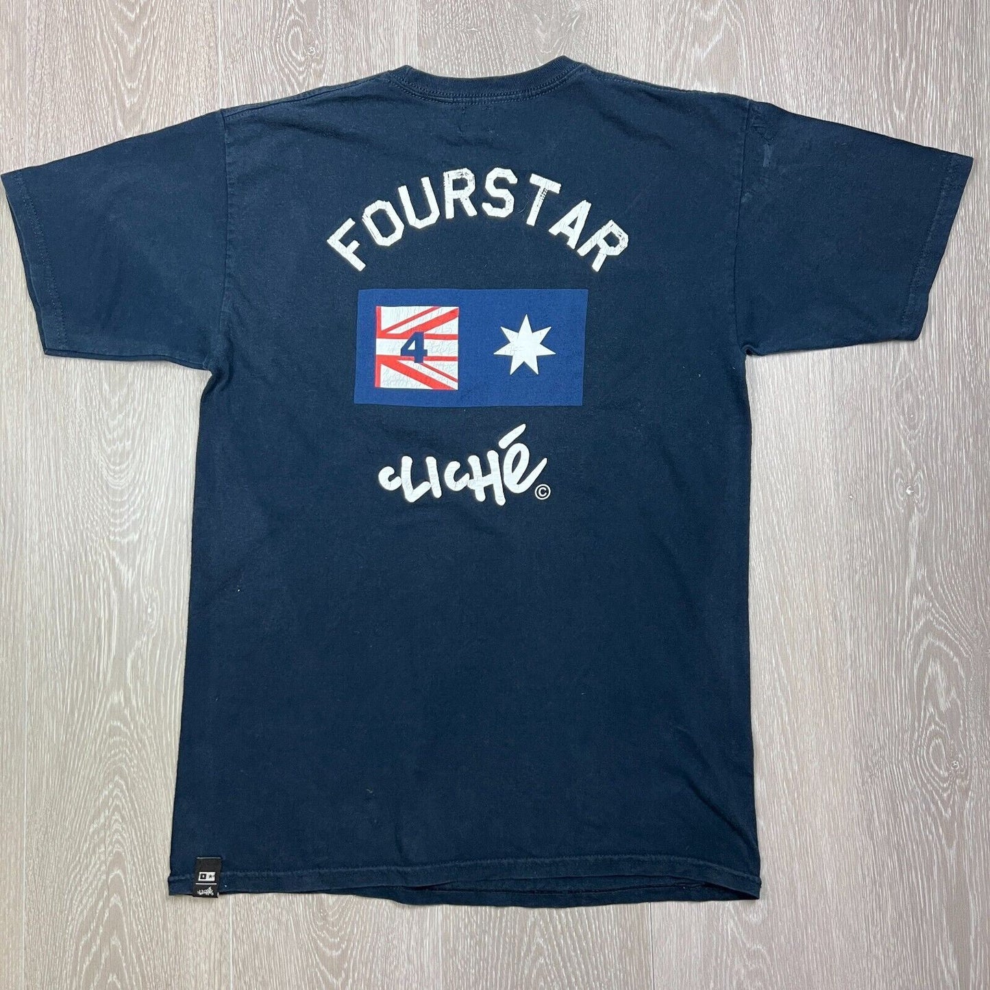 Four Star Brophy Cliche Skateboarding Mens Blue T-Shirt Size M