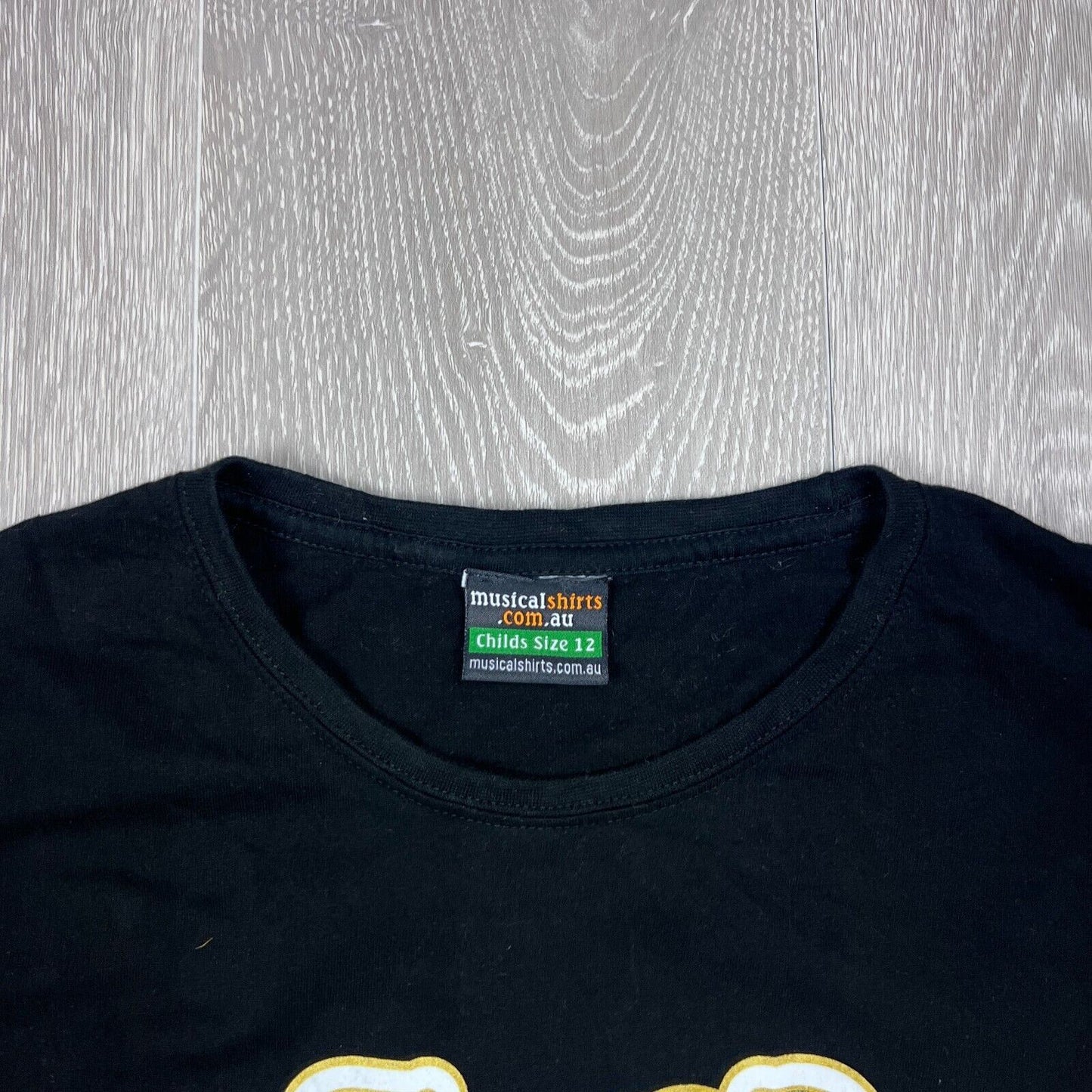 Disney Aladdin JR & The Wizard of Oz Kids Black T-Shirts Size 12 Years
