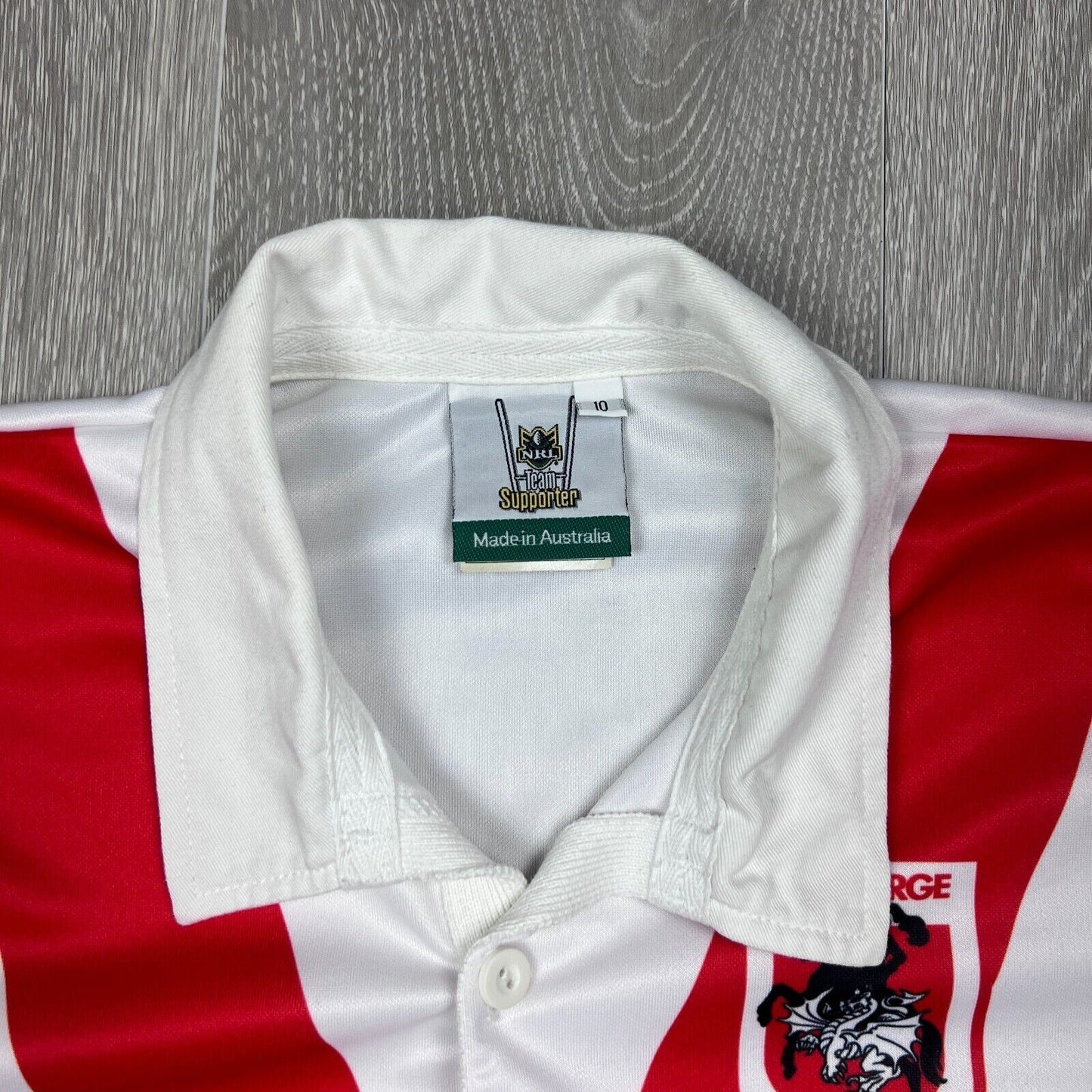 St George Illawarra Dragons Womens Rugby League Football Jersey Size 10