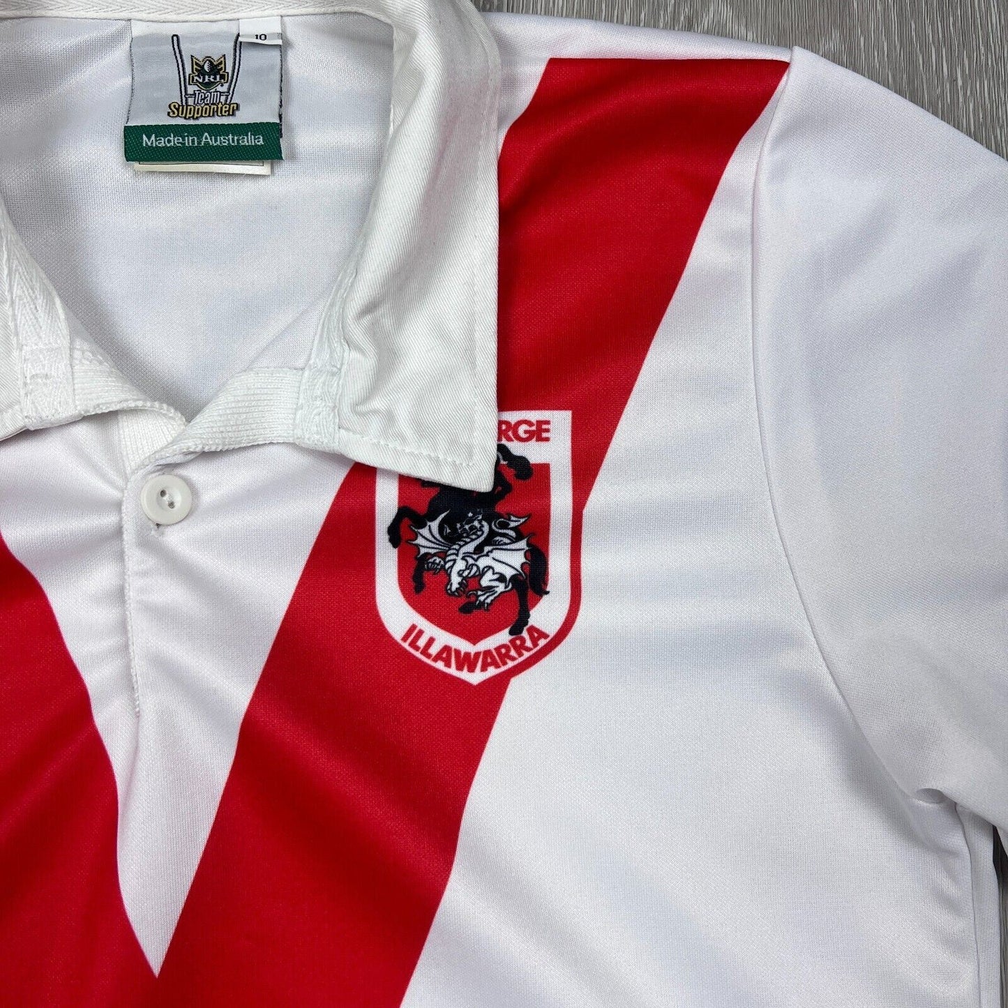 St George Illawarra Dragons Womens Rugby League Football Jersey Size 10