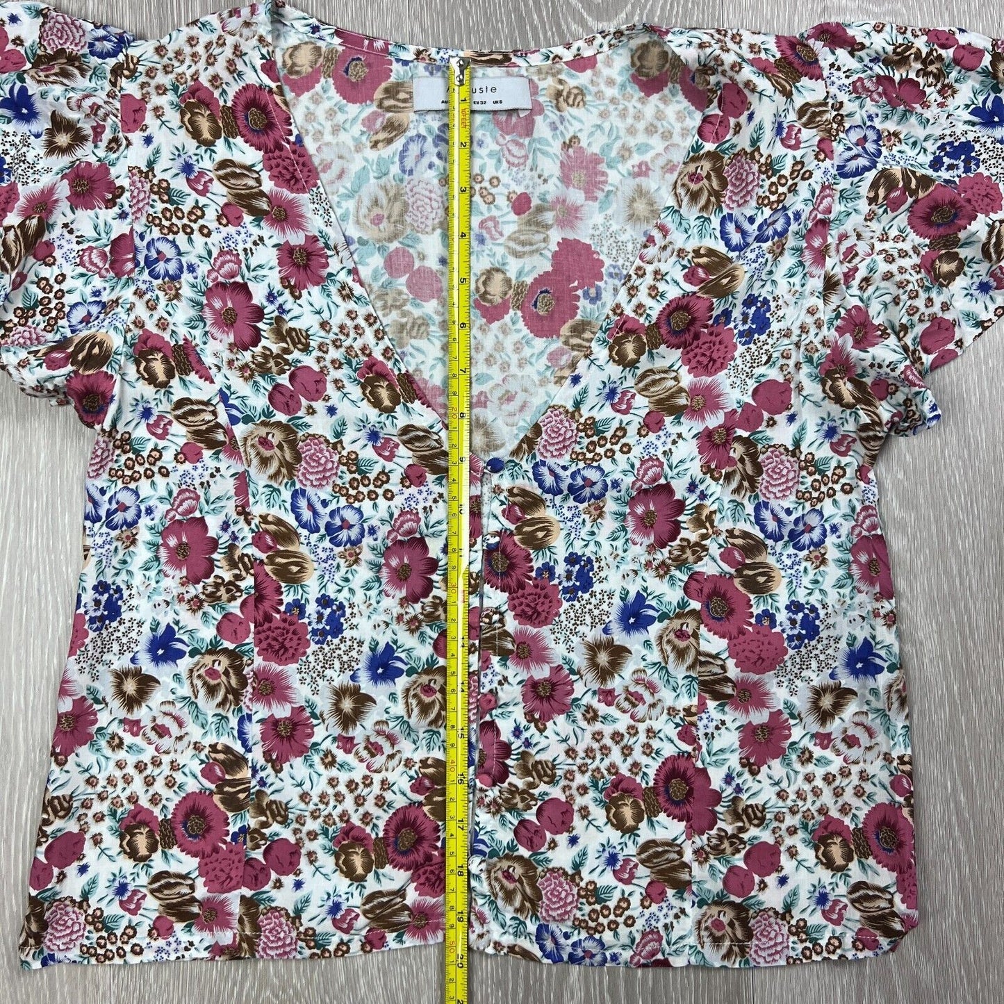 Auguste Womens Floral Pattern Top Size 6